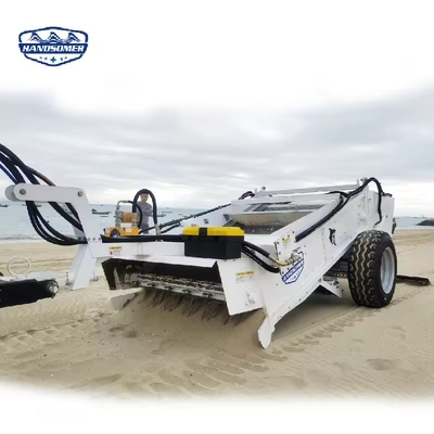 Largeur de nettoyage de 1800 mm Tracteur de nettoyage de sable de plage monté pour produit environnemental